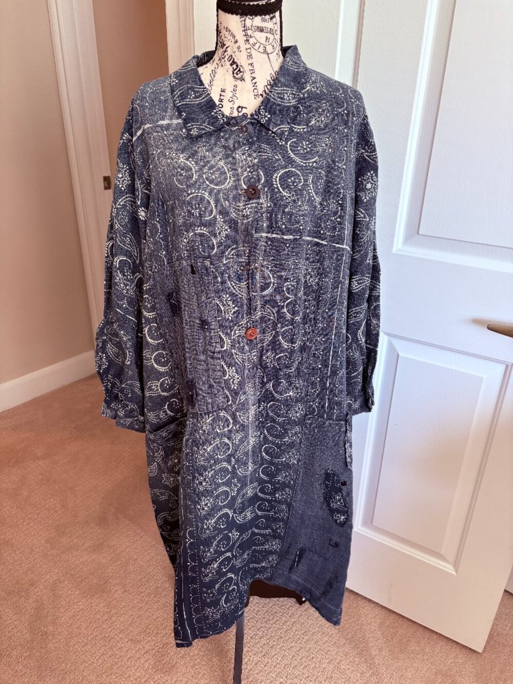 Magnolia Pearl Oversized "Ella" Linen Smock Dress - EC